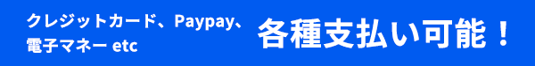 各種支払い可能！