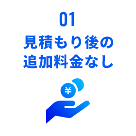 見積もり後の追加料金なし
